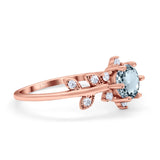 14K Gold Round G SI 1.02ct Diamond Engagement Ring
