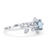 14K Gold Round G SI 1.02ct Diamond Engagement Ring