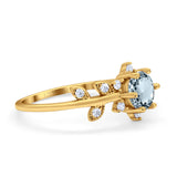 14K Gold Round G SI 1.02ct Diamond Engagement Ring