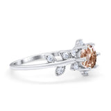14K Gold Round G SI 1.02ct Diamond Engagement Ring