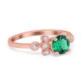 14K Gold 1.37ct Round 7mm G SI Diamond Engagement Wedding Ring