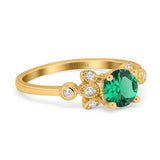 14K Gold 1.37ct Round 7mm G SI Diamond Engagement Wedding Ring