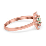 14K Gold 1.01ct Round 6mm G SI Art Deco Diamond Engagement Wedding Ring