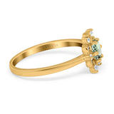 14K Gold 1.01ct Round 6mm G SI Art Deco Diamond Engagement Wedding Ring