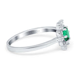 14K Gold 1.01ct Round 6mm G SI Art Deco Diamond Engagement Wedding Ring