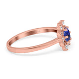 14K Gold 1.01ct Round 6mm G SI Art Deco Diamond Engagement Wedding Ring