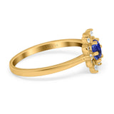 14K Gold 1.01ct Round 6mm G SI Art Deco Diamond Engagement Wedding Ring