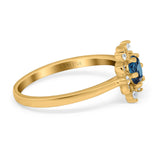 14K Gold 1.01ct Round 6mm G SI Art Deco Diamond Engagement Wedding Ring