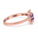 14K Gold 1.01ct Round 6mm G SI Art Deco Diamond Engagement Wedding Ring