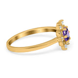 14K Gold 1.01ct Round 6mm G SI Art Deco Diamond Engagement Wedding Ring