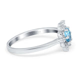 14K Gold 1.01ct Round 6mm G SI Art Deco Diamond Engagement Wedding Ring