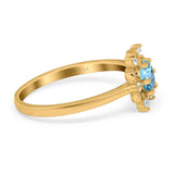 14K Gold 1.01ct Round 6mm G SI Art Deco Diamond Engagement Wedding Ring