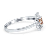 14K Gold 1.01ct Round 6mm G SI Art Deco Diamond Engagement Wedding Ring