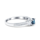 14K Gold 1.37ct Round Three Stone Vintage 6mm G SI Diamond Engagement Wedding Ring