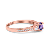 14K Gold 1.37ct Round Three Stone Vintage 6mm G SI Diamond Engagement Wedding Ring