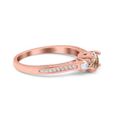 14K Gold 1.37ct Round Three Stone Vintage 6mm G SI Diamond Engagement Wedding Ring