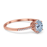 14K Gold 1.41ct Oval 8mmx6mm Fashion Accent G SI Diamond Engagement Wedding Ring