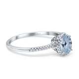 14K Gold 1.41ct Oval 8mmx6mm Fashion Accent G SI Diamond Engagement Wedding Ring