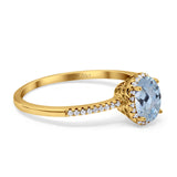 14K Gold 1.41ct Oval 8mmx6mm Fashion Accent G SI Diamond Engagement Wedding Ring