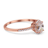 14K Gold 1.41ct Oval 8mmx6mm Fashion Accent G SI Diamond Engagement Wedding Ring