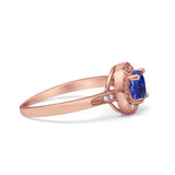 14K Gold 0.94ct Round Art Deco 6mm G SI Diamond Engagement Wedding Ring