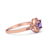 14K Gold 0.94ct Round Art Deco 6mm G SI Diamond Engagement Wedding Ring