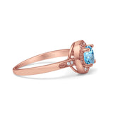 14K Gold 0.94ct Round Art Deco 6mm G SI Diamond Engagement Wedding Ring