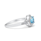 14K Gold 0.94ct Round Art Deco 6mm G SI Diamond Engagement Wedding Ring
