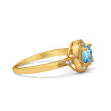 14K Gold 0.94ct Round Art Deco 6mm G SI Diamond Engagement Wedding Ring