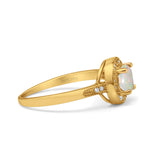 14K Gold 0.94ct Round Art Deco 6mm G SI Diamond Engagement Wedding Ring