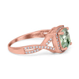 14K Gold 2.37ct Cushion Infinity Shank 8mm G SI Diamond Engagement Wedding Ring
