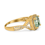 14K Gold 2.37ct Cushion Infinity Shank 8mm G SI Diamond Engagement Wedding Ring
