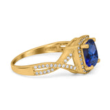 14K Gold 2.37ct Cushion Infinity Shank 8mm G SI Diamond Engagement Wedding Ring