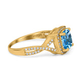 14K Gold 2.37ct Cushion Infinity Shank 8mm G SI Diamond Engagement Wedding Ring