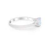 Three Stone Wedding Engagement Ring Emerald Cut Round CZ 925 Sterling Silver