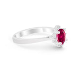 Halo Floral Art Deco Wedding Engagement Ring Round CZ 925 Sterling Silver