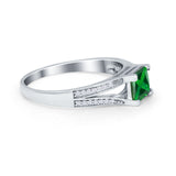 Princess Cut Wedding Ring Simulated Cubic Zirconia 925 Sterling Silver