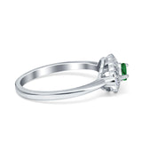 Floral Marquise Engagement Ring Simualted Cubic Zirconia 925 Sterling Silver