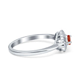 Floral Marquise Engagement Ring Simualted Cubic Zirconia 925 Sterling Silver