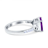 Cushion Cut Celtic Wedding Ring Simulated Cubic Zirconia 925 Sterling Silver