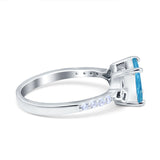 Cushion Cut Celtic Wedding Ring Simulated Cubic Zirconia 925 Sterling Silver