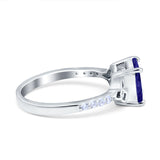 Cushion Cut Celtic Wedding Ring Simulated Cubic Zirconia 925 Sterling Silver