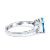 Cushion Cut Celtic Wedding Ring Simulated Cubic Zirconia 925 Sterling Silver