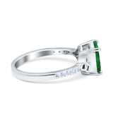 Cushion Cut Celtic Wedding Ring Simulated Cubic Zirconia 925 Sterling Silver