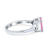 Cushion Cut Celtic Wedding Ring Simulated Cubic Zirconia 925 Sterling Silver