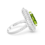 Teardrop Cocktail Ring Pear Round Cubic Zirconia 925 Sterling Silver