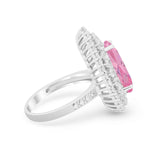 Teardrop Cocktail Ring Pear Round Cubic Zirconia 925 Sterling Silver