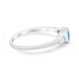 Petite Dainty Fashion Thumb Ring Simulated Cubic Zirconia 925 Sterling Silver