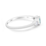 Petite Dainty Fashion Thumb Ring Simulated Cubic Zirconia 925 Sterling Silver