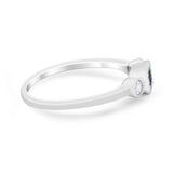 Petite Dainty Fashion Thumb Ring Simulated Cubic Zirconia 925 Sterling Silver